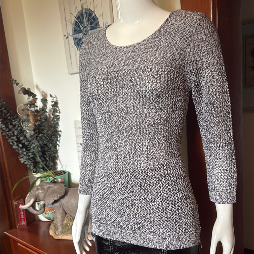 NWT size small Northern Reflections Gray Crew Neck Sweater with Textured Knit